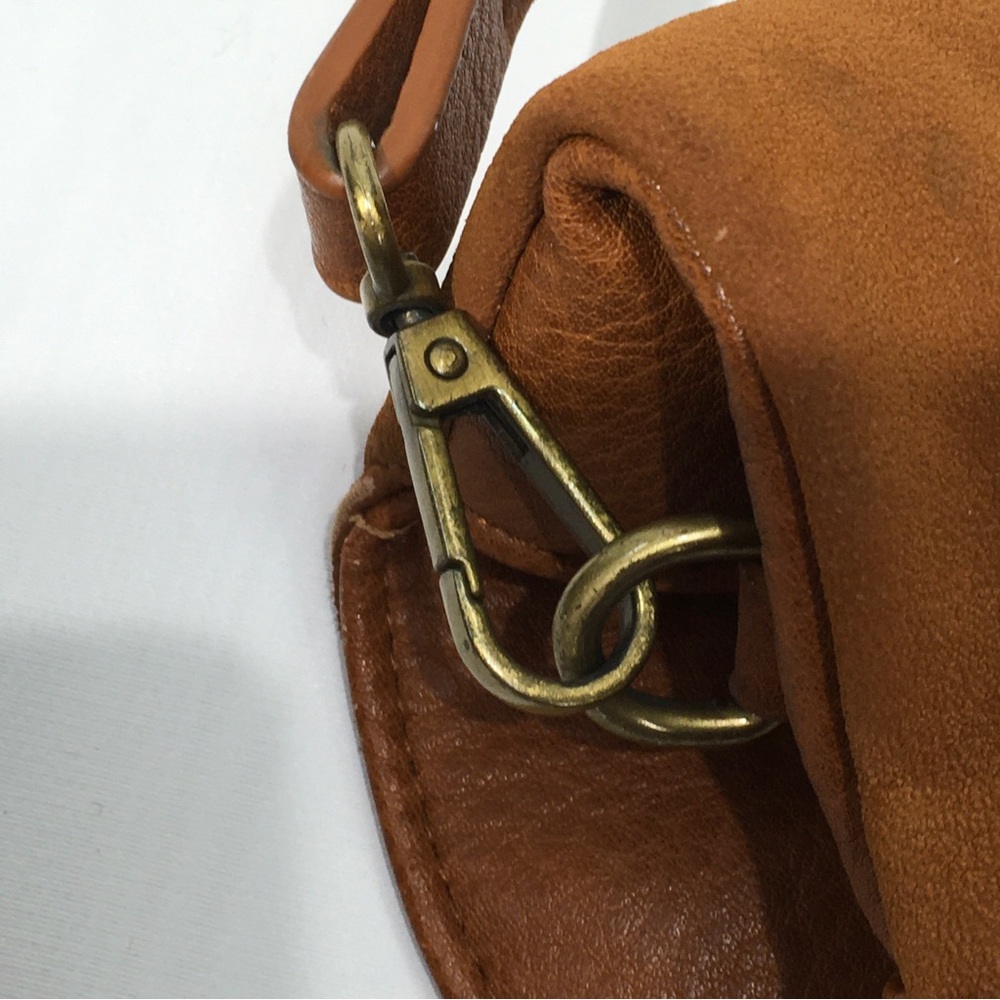 ANTHROPOLOGIE Brown Crossbody Clutch Faux Leather Bag - Picture 6 of 12